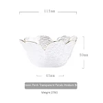 M Bowl Transparent Golden Edge