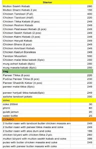 Mughal Delicacy menu 1