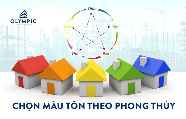 Lựa chọn màu tôn hợp phong thủy