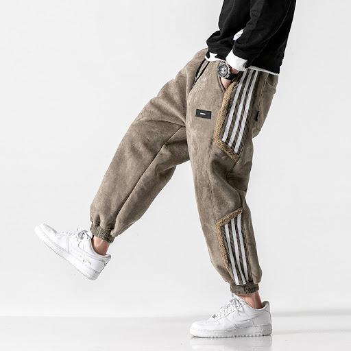 Title 2, Winter Japanese retro striped stitching plus ve...