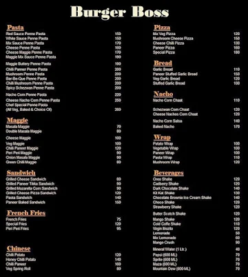Burger Station menu 