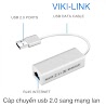 (Hàng Hãng) Đầu Chuyển Usb Ra Lan 2.0 Viki Link - Cáp Chuyển Usb Sang Dây Mạng, Bộ Chuyển Đổi Usb Ra Lan Rj45 Usb 2.0