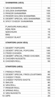 Desert Shawarma menu 1