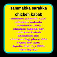 Sammakka Sarakka Chicken Kabab menu 2