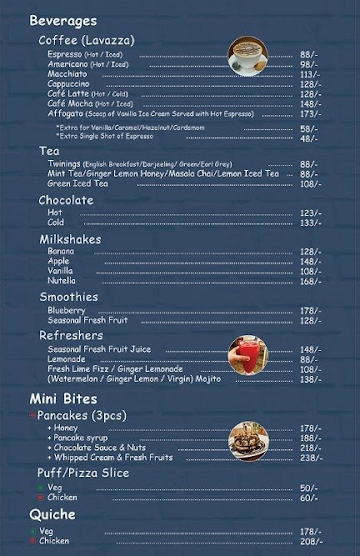 Bocca Cafe menu 