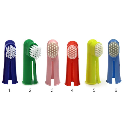 Plastic Pet Finger Toothbrush Teddy Dog Brush Bad Breath Tartar Teeth Tool Dog Cat Cleaning Pet Hygiene Brush Finger Too