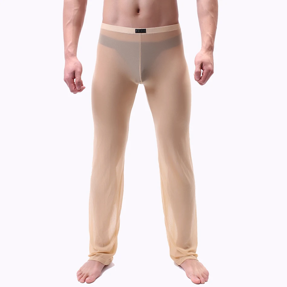 Muške pidžama pantalone od mrežastog materijala, providne, fashion personality, udobne i prozračne, savršene za opuštanje sa stilom.