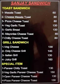 Sanjay Sandwich menu 2