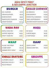 Ashu Spicy Point & Golgappa Junction menu 1