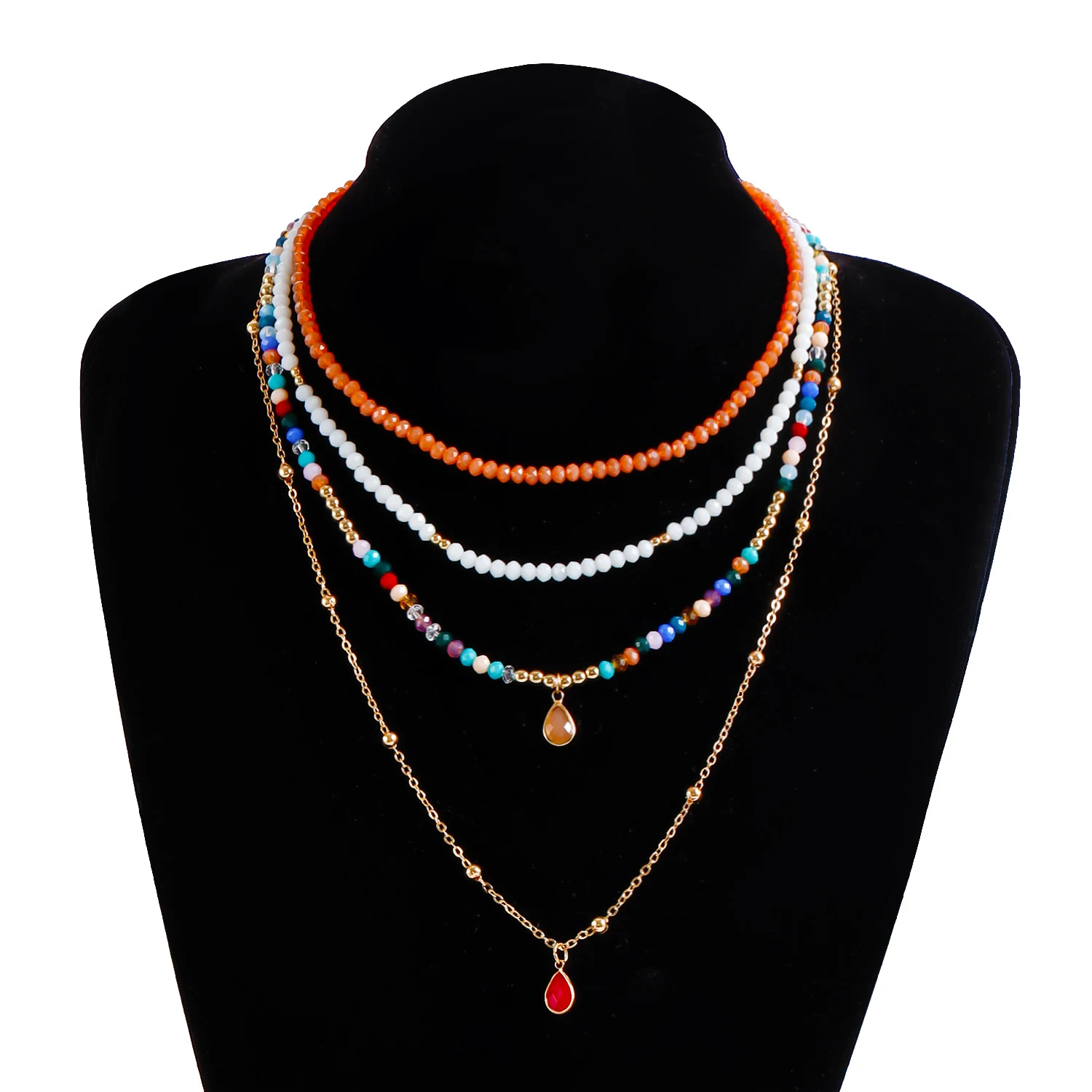 Title 15, Collier bohème multicouche avec perles en forme...