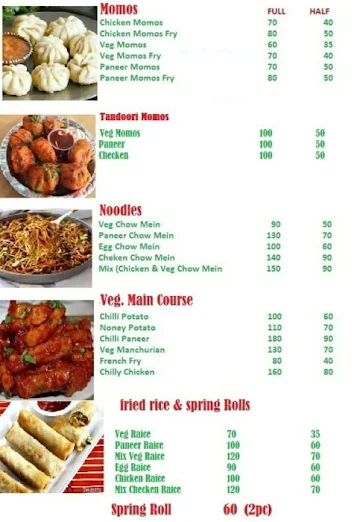 Naina Fast Food Corner menu 