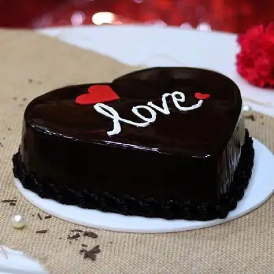 Dad Heart Shape Double Chocolate Cake