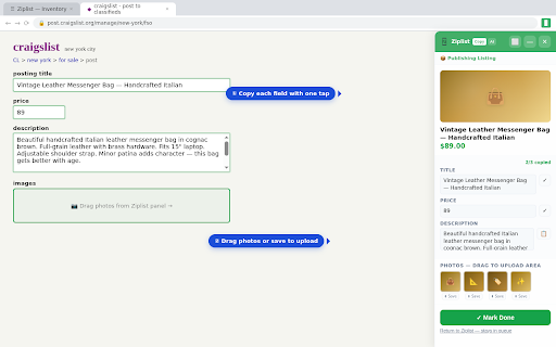 Ziplist Bridge screenshot 3