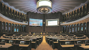 The Johannesburg city council chamber.  The DA says the ANC executive and the speaker are always late for council meetings. 