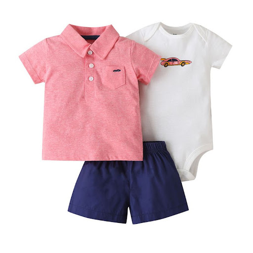 Title 3, Childrens three-piece clothing set featuring a...