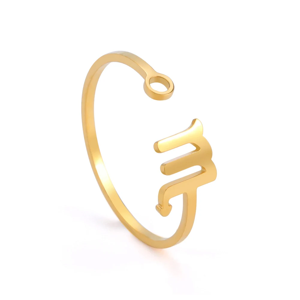Title 10, RVS ring met Twaalf Sterrenbeelden