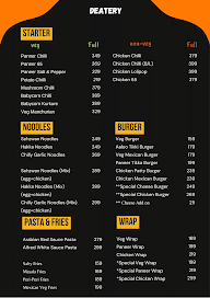 D Eatery menu 1