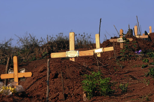 The Umlazi cemetery south of Durban./THEMBINKOSI DWAYISA