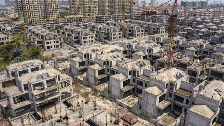 Residential buildings under construction at Tahoe’s Cathay Courtyard development in Shanghai, China, July 27 2022. Picture: Picture: BLOOMBERG/QILAI SHEN