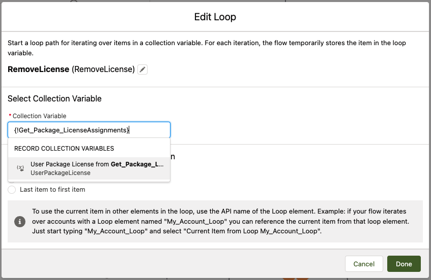 edit loop example