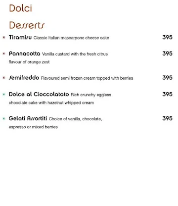 La Brezza menu 