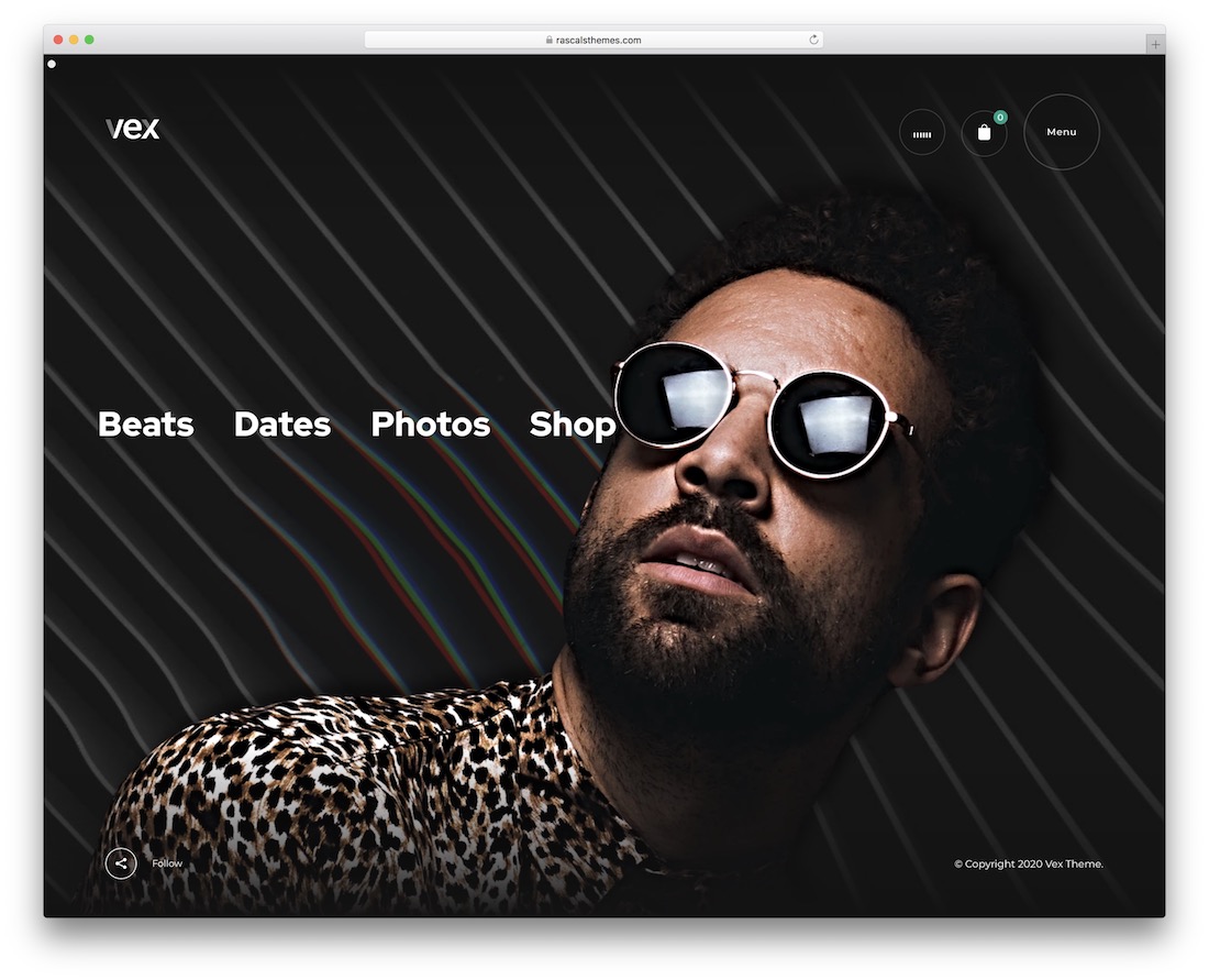 tema de wordpress música vex