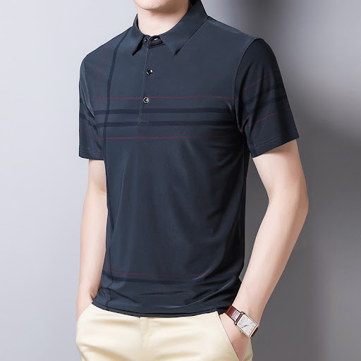 Title 6, Quick Drying T Shirt Mens Short Sleeved Lapel ...