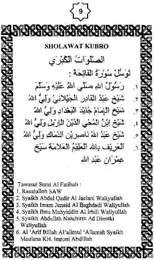 Sholawat Kubro Arab Latin dan Terjemahnya - Pdf