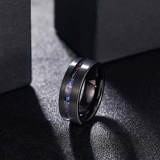 Title 5, Galaxy Series Starry Sky Brushed Mens Tungsten...