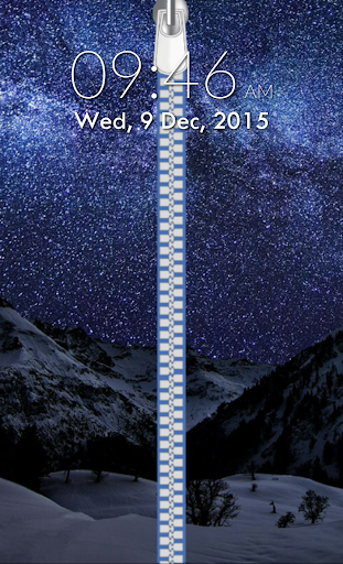 Galaxy Zipper Lock Screen