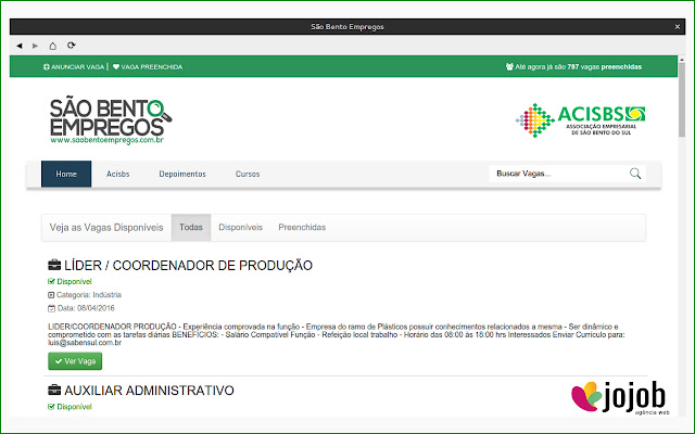 São Bento Empregos chrome extension