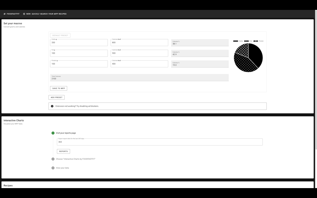 Macro Settings by FOODFASTFIT Preview image 1