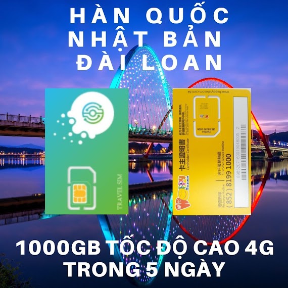 Sim Du Lịch Đài Loan Hàn Quốc Nhật Bản Tốc Độ 4G Từ 5 Đến 8 Ngày