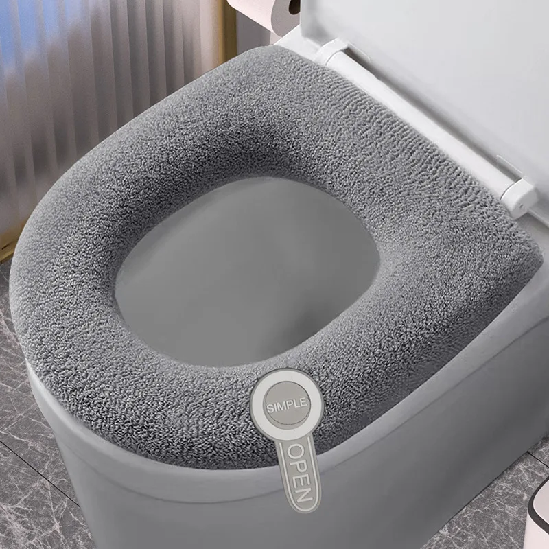 Almofada de assento sanitário espessa universal para casa, quatro estações, conforto e aquecimento durante todo o ano.