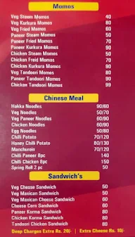 The Kathi Roll menu 2