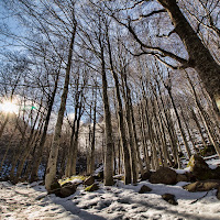 Sbucano i raggi del sole sopra la montagna... di 