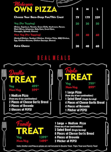 Eatza Pizza menu 