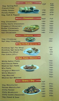 Madras Dosa & Chinese menu 4