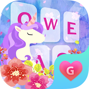 Download Flower Unicorn Galaxy Keyboard Theme for Girls For PC Windows and Mac