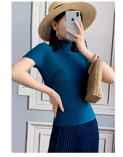Title 9, Womens Chiffon Shirt Temperament Half Neck Top