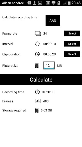 Time Lapse Calculator