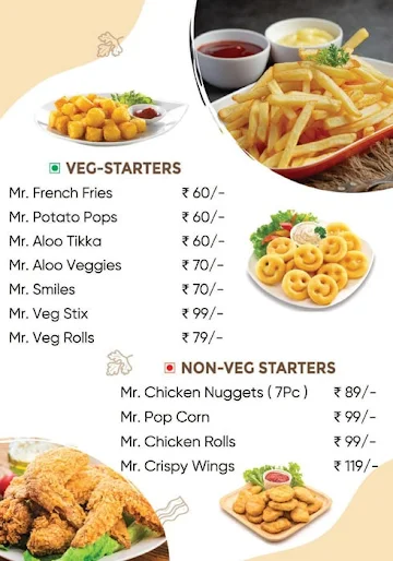 Mr. Bombay menu 