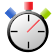 stopwatch with lap times icon