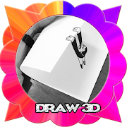 learn to draw 3D  Icon