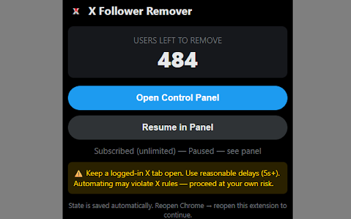 X Follower Remover screenshot 2