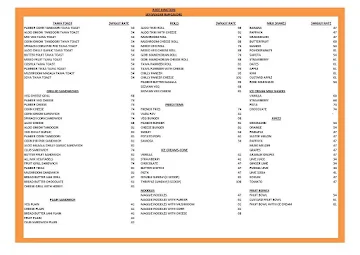 Juice Junction & Snacks menu 