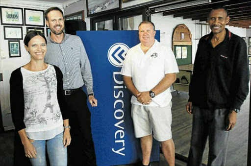 GREAT RACE BECKONS: The Surfers Challenge will be testing young and not so young athletes yet again next week. Putting the building blocks together were, from left, Hanlie Botha, Ryan Mortlock, Vaughan Meecham and Makhaya Masumpa at the media launch yesterday Picture: MICHAEL PINYANA