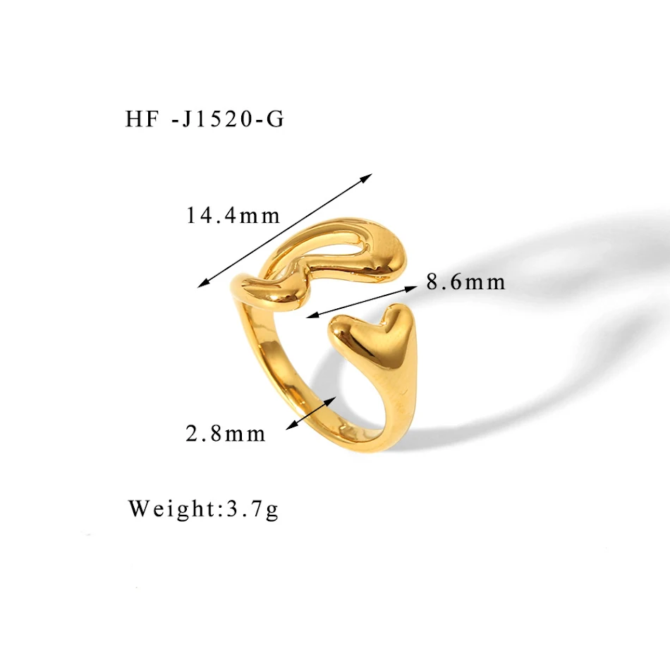 Anel de amor em aço titânio, banhado a ouro 18K, moderno. Elegância e durabilidade, perfeito para expressar amor. Compre já!
