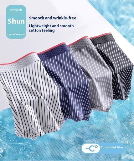Title 9, Four-Pack Mens Underwear Striped Seamless Shor...