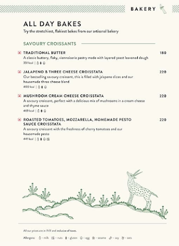 Suchali's Artisan Bakehouse menu 